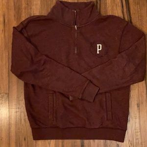 Pink quarter zip sweatshirt